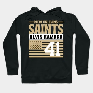 New Orleans Saints Kamara 41 American Flag Football Hoodie